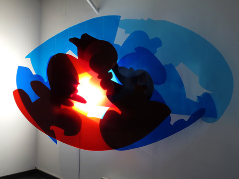 3. Clouds II, plexiglass,  150x300cm, 2018
